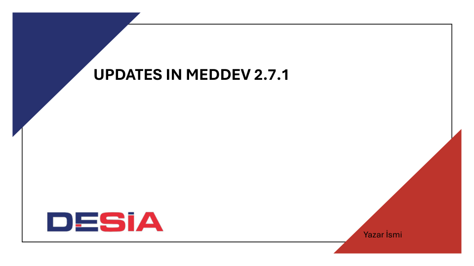 Updates in MEDDEV 2.7.1